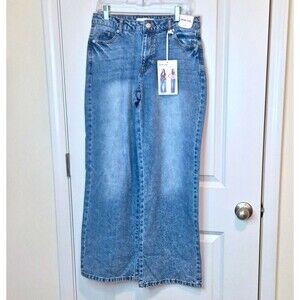 Witty Fox High-Rise Wide-Leg Blue Denim Jeans Size 9 (29" Waist)